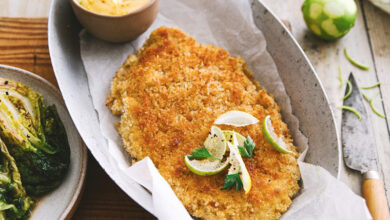 L’escalope de veau milanaise, mayonnaise agrumes