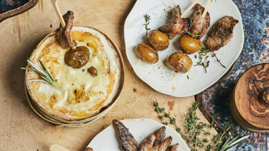 Mini-brochettes d’agneau grenailles Mont-d’Or