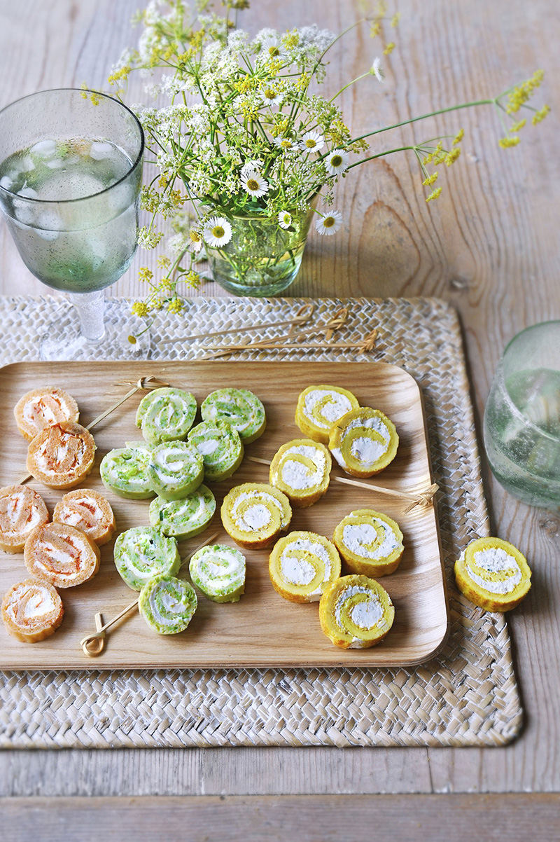 Petits roulés trois fromages