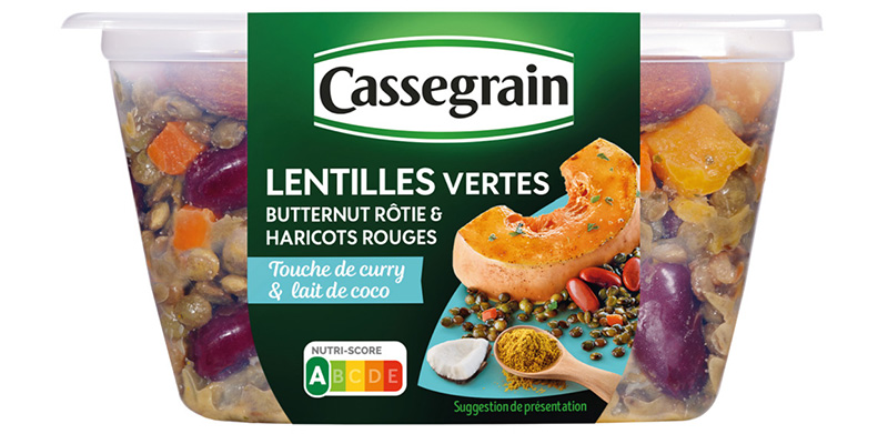 Lentilles vertes butternut rôtie et haricots rouges