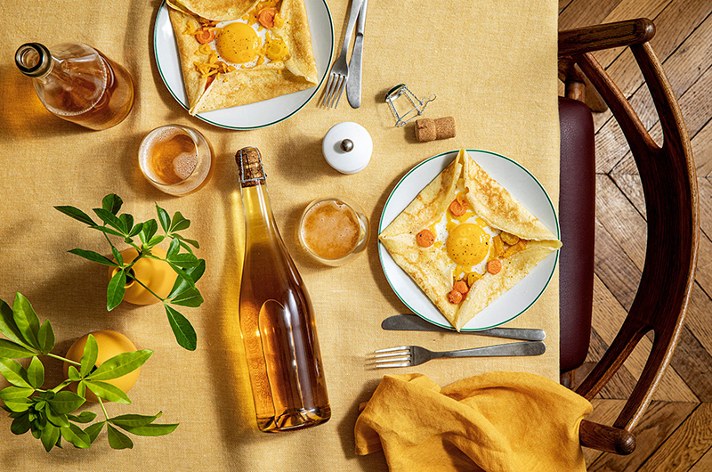 Crêpe salée œuf fromage