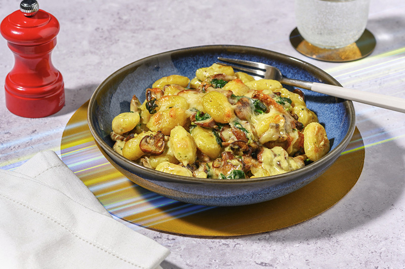 Gratin supersonique : gnocchis champignons 