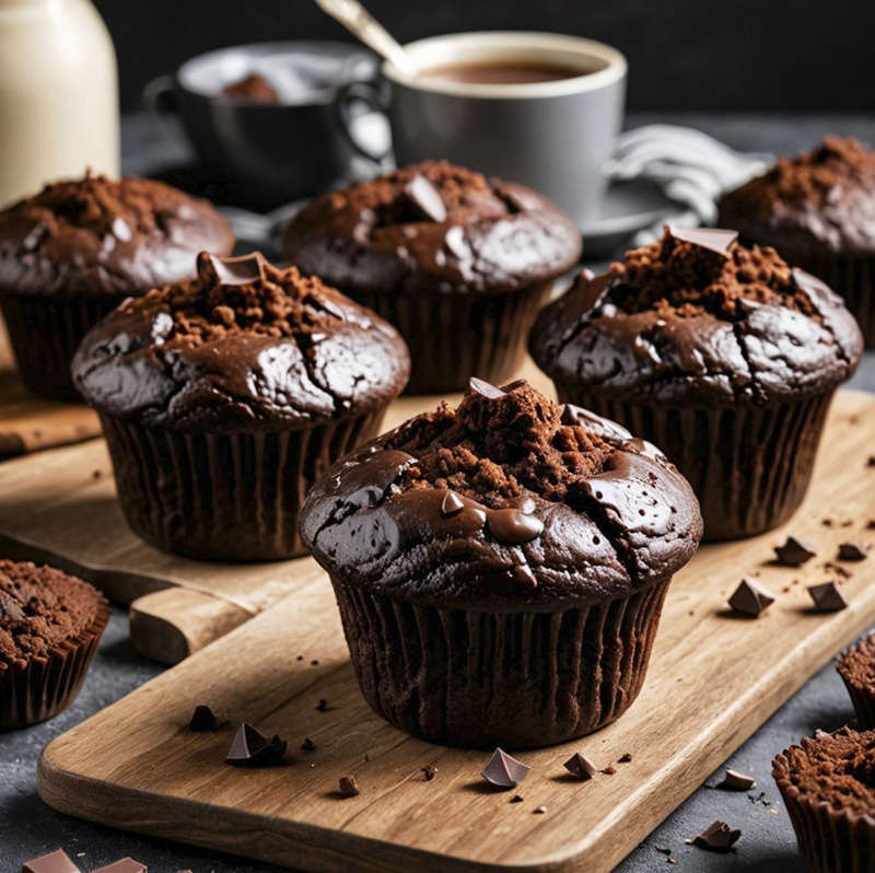Muffins chocolat moelleux