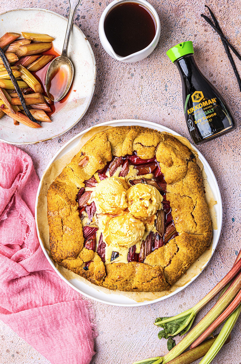 Tarte rustique rhubarbe