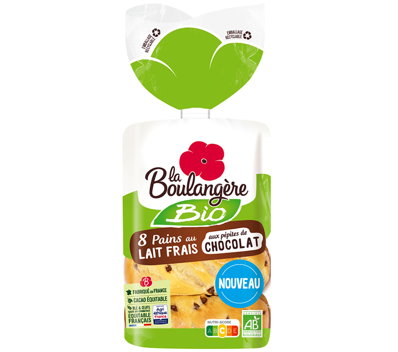 Pains au lait pépites de chocolat Bio