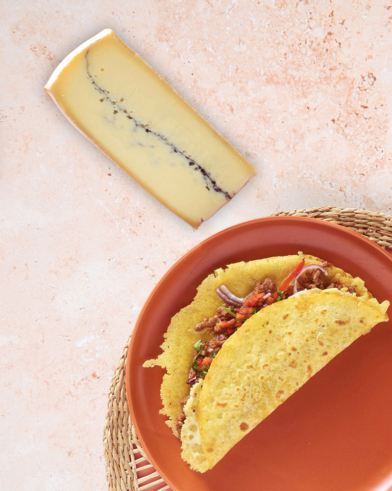 Tacos carnitas Morbier AOP