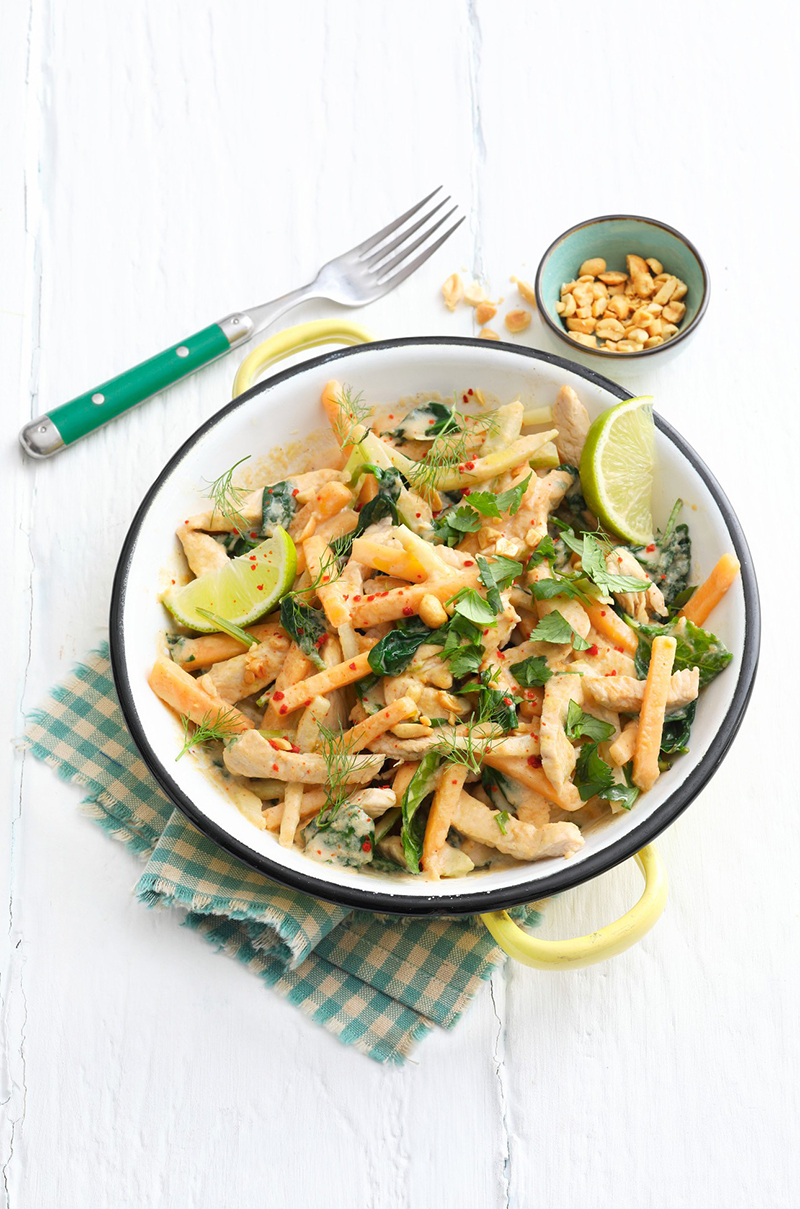 Salade de melon dinde aux herbes