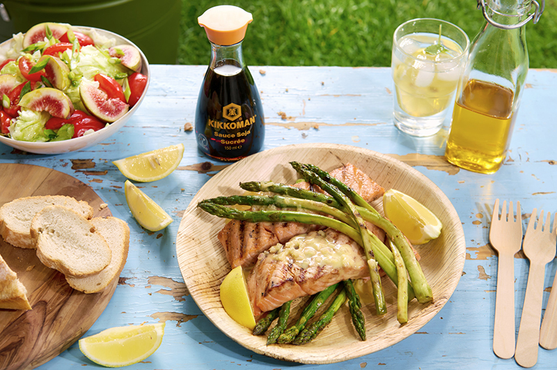 Saumon grillé sauce beurre blanc
