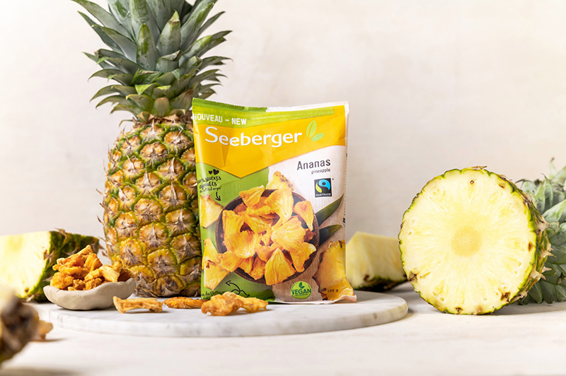 Seeberger Ananas séché sans sucre ajouté 