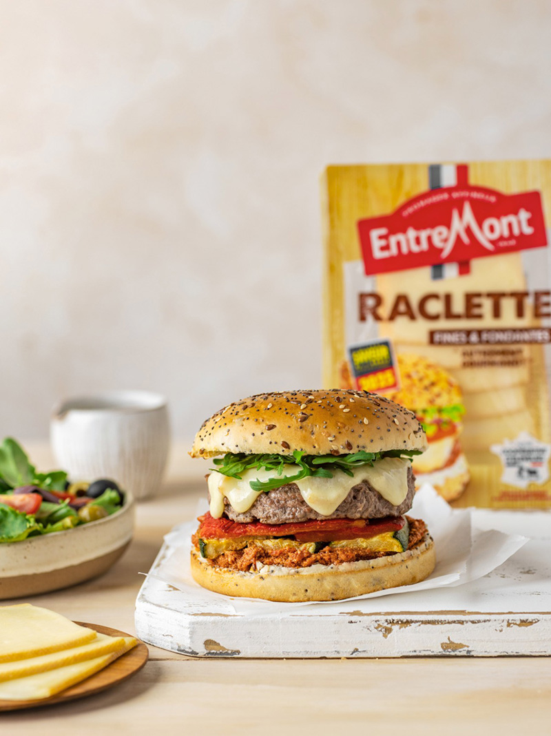 Burger Provençal fromage à Raclette Entremont
