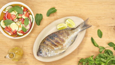 Dorades grises grillées salade marocaine