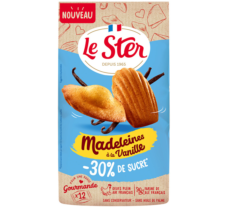 Madeleines à la vanille -30% de sucre