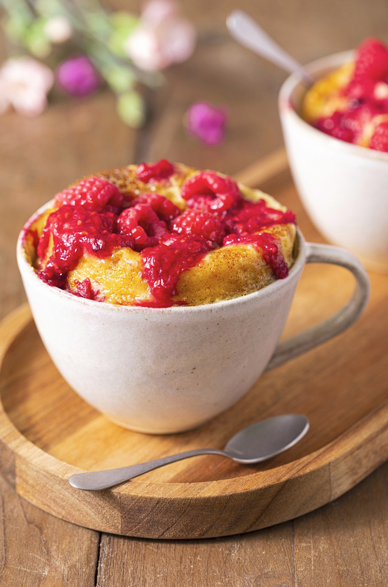 Mug cake framboises