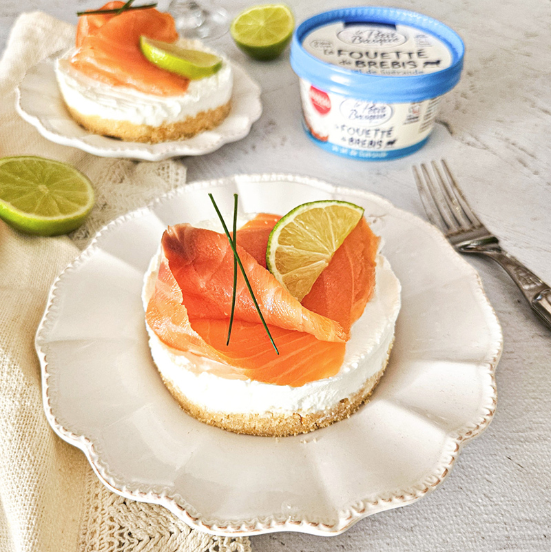 Cheesecake fouetté de brebis saumon fumé