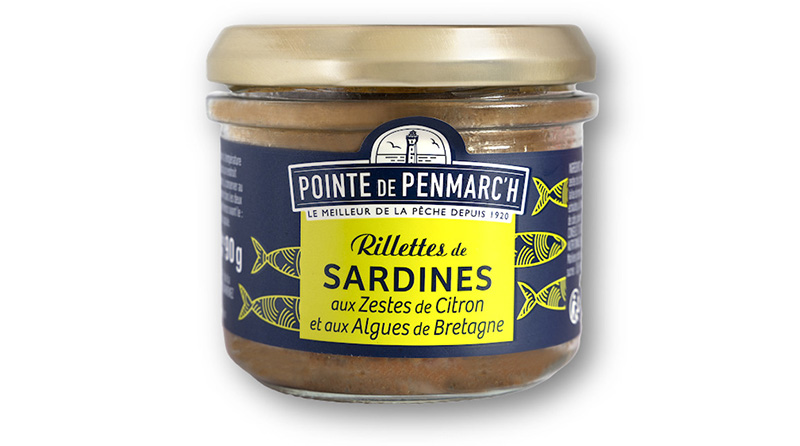 Rillettes de sardines zestes de citron algues de Bretagne