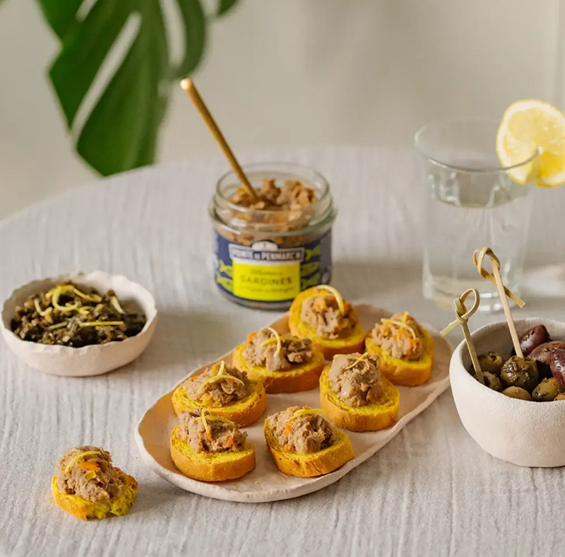 Rillettes de sardines zestes de citron algues de Bretagne