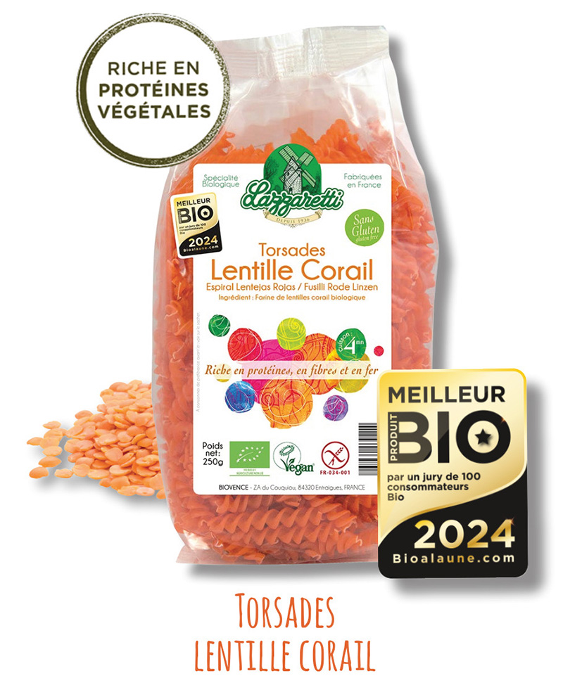 Torsades Lentille Corail