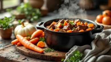 Joues de bœuf grand-mère, mijotées aux carottes