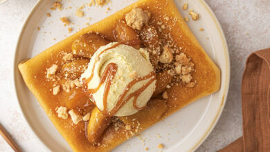 Crêpes façon Tatin lait entier