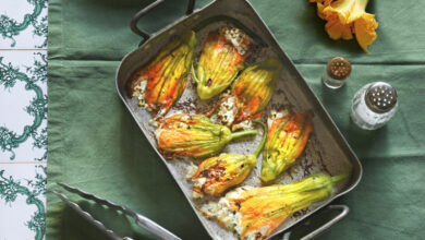 Fleurs de courgettes farcies Brocciu