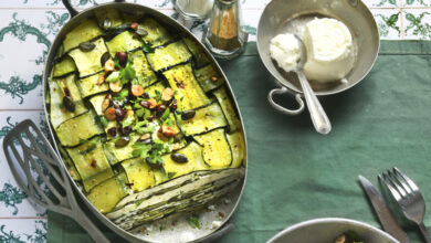 Lasagnes courgettes faisselle