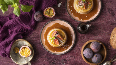 Panna cotta de coco sirop de soja gingembre