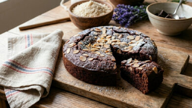 Gâteau moelleux chocolat et amandes