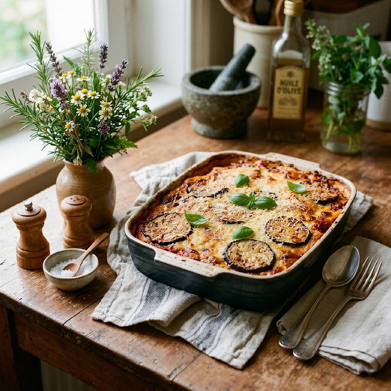 Moussaka pommes de terre aubergines