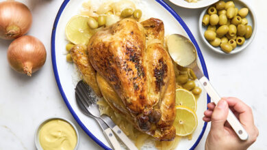 Pintade Française sauce moutarde riz