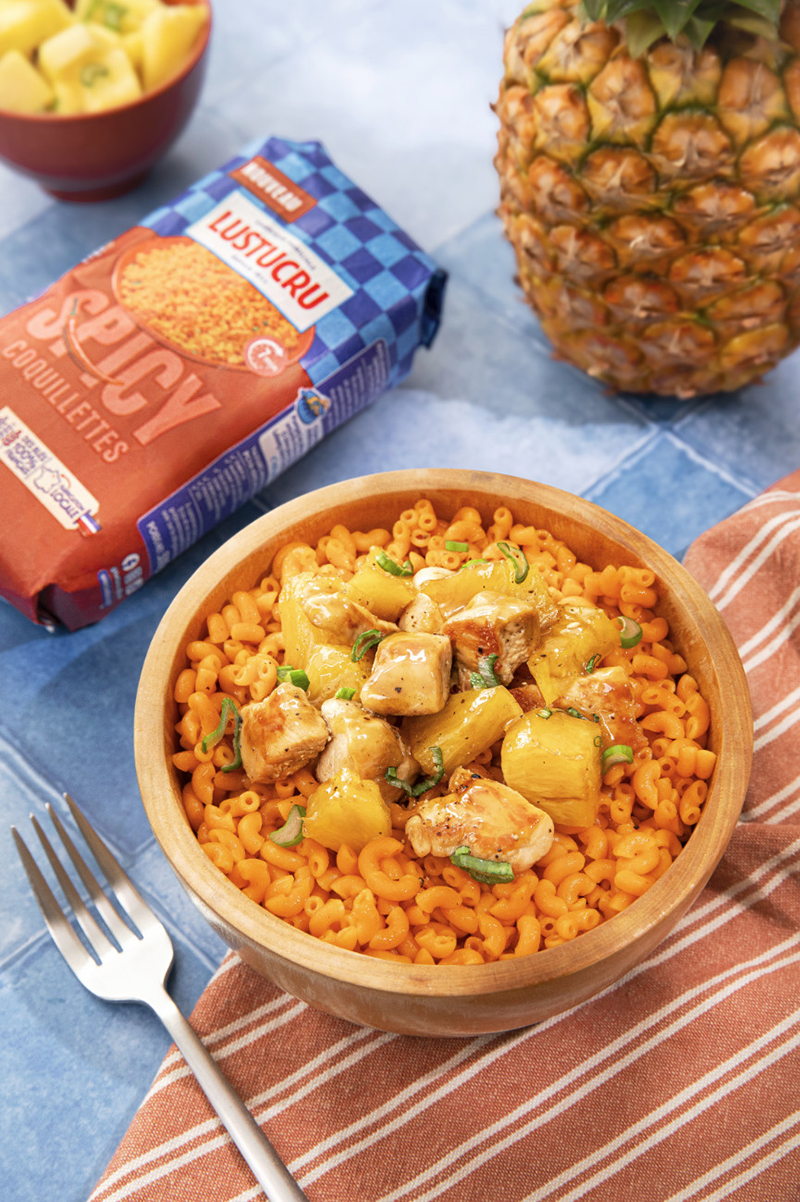 Poulet ananas – Coquillettes Spicy