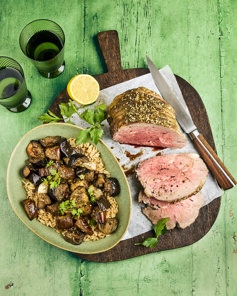 Rôti gigot d’agneau parfumé zaatar