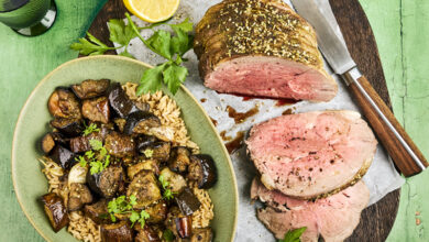 Rôti gigot d’agneau parfumé zaatar