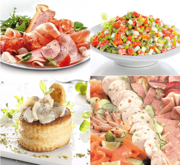 flunchTraiteur Terre mer, crudites, charcuteries, vol au vent